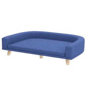Dog Sofa Couch Bed With Washable Cushion For Large Dogs, Cats, Blue