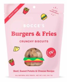 Bocce's Bakery Burgers & Fries Biscuit Dog Treats 5oz
