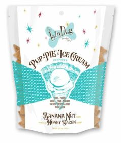 Lazy Dog Pup-PIE & Ice Cream Slices Banana Nut w/ Honey & Bacon Dog Treat 5oz