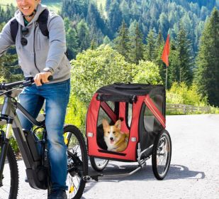 Pet Bicycle Trailer for Dogs up to 44 lbs