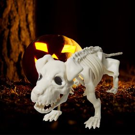 1pc 20.47 Inch Artificial White Dog Skeleton Simulation Simple Model Suitable For Halloween Decoration Indoor And Outdoor Decoration Christmas, Hallow
