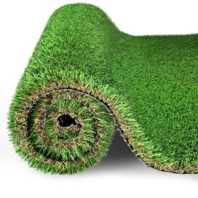 2FTX10FT Outdoor Artificial Grass Runner Rug, Thick Realistic Fake Grass Roll Decor Patio Balcony Garden Lawn, Dog Pets Turf Drain Mat, 1.38" Pile Hei