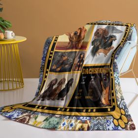 Cute Dachshund Fleece Blanket Dachshund Dog Blanket Dachshund Lovers Fleece Throw Blanket Soft Cozy Fluffy Warm and Fuzzy Cartoon Animal Print Flannel