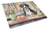 NEW Decorating Easter Greater Swiss Mountain Dog Glass Cutting Board Decorative Tempered Glass Kitchen Cutting and Serving Board Large Size Chopping B