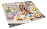 NEW Decorating Easter Cocker Spaniel Glass Cutting Board Decorative Tempered Glass Kitchen Cutting and Serving Board Large Size Chopping Board