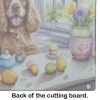 NEW Decorating Easter Cocker Spaniel Glass Cutting Board Decorative Tempered Glass Kitchen Cutting and Serving Board Large Size Chopping Board