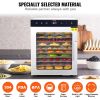 VEVOR Electric Food Dehydrator Machine, 800W Electric Food Dryer, 10 Stainless Steel Trays, with Digital Adjustable Timer & Temperature for Jerky, Her