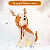 43.5" Christmas dog decorations with LED lights, Christmas decorations
