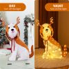 43.5" Christmas dog decorations with LED lights, Christmas decorations