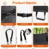 Dog Car Seat Cover For Back Seat Waterproof Oxford Cloth Seat Cover Hammock Non-Slip Scratchproof Back Seat Extender with Side Flap Mesh Window Storag