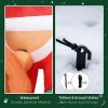 Outsunny 7FT Hanging Christmas Inflatable Santa with Dog, Christmas Blow Up Decoration with Built-in LED Lights for Garden