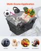 Rear Bike Basket Wire Mesh Bicycle Basket with Cargo Net Waterproof Cover