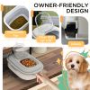 6-30lb Dog Food Storage Container Collapsible Design with Airtight Lids, Rolling Wheels, Cup, Bowl, Spoon, Grey