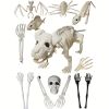 1pc 20.47 Inch Artificial White Dog Skeleton Simulation Simple Model Suitable For Halloween Decoration Indoor And Outdoor Decoration Christmas, Hallow