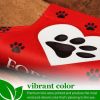 Garden Flag Stand Forever in My Heart Pawprint Dog Memorial 4x8 Inch Printed Blockout Polyester