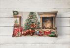 Waiting on Christmas Throw Pillow Throw Pillow for Indoor Couch Bed Outdoor Patio Washable, Dachshund 1349,12Hx16W