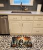 Basset Hound Spooky Halloween Memory Foam Kitchen Mat Machine Washable Anti-Fatigue Mat Cushion Comfort Bath Mat or Kitchen Rug