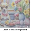 NEW Decorating Easter Chihuahua Glass Cutting Board Decorative Tempered Glass Kitchen Cutting and Serving Board Large Size Chopping Board