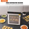 VEVOR Electric Food Dehydrator Machine, 800W Electric Food Dryer, 10 Stainless Steel Trays, with Digital Adjustable Timer & Temperature for Jerky, Her
