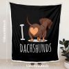 Dachshund Lovers Sherpa Blanket Cute Dachshund Animal Fleece Reversible Blanket Wiener Sausage Dog 3D Printed Reversible Bed or Couch Throw 50*60 Inch