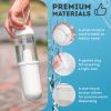 Portable Dog Water Bottle Dispenser 12 Oz, 11.8 x 7.9 x 9.2 Inch. Pack of 40 Pet Water Bottles for Dogs on Walks. ABS Dog Travel Water Bottle with Sil