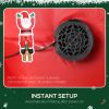 Outsunny 7FT Hanging Christmas Inflatable Santa with Dog, Christmas Blow Up Decoration with Built-in LED Lights for Garden