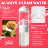 Portable Dog Water Bottle Dispenser 12 Oz, 11.8 x 7.9 x 9.2 Inch. Pack of 40 Pet Water Bottles for Dogs on Walks. ABS Dog Travel Water Bottle with Sil