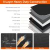 Dog Car Seat Cover For Back Seat Waterproof Oxford Cloth Seat Cover Hammock Non-Slip Scratchproof Back Seat Extender with Side Flap Mesh Window Storag