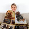 Cute Dachshund Fleece Blanket Dachshund Dog Blanket Dachshund Lovers Fleece Throw Blanket Soft Cozy Fluffy Warm and Fuzzy Cartoon Animal Print Flannel