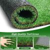 5FTX8FT Outdoor Artificial Grass Runner Rug, Thick Realistic Fake Grass Roll Decor Patio Balcony Garden Lawn, Dog Pets Turf Drain Mat, 1.38" Pile Heig
