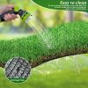 5FTX8FT Outdoor Artificial Grass Runner Rug, Thick Realistic Fake Grass Roll Decor Patio Balcony Garden Lawn, Dog Pets Turf Drain Mat, 1.38" Pile Heig