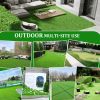 2FTX10FT Outdoor Artificial Grass Runner Rug, Thick Realistic Fake Grass Roll Decor Patio Balcony Garden Lawn, Dog Pets Turf Drain Mat, 1.38" Pile Hei