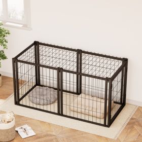Small Medium Dog Cage with Top Fence 47 Inch