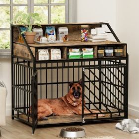 Dog Wooden Crate w/Storage