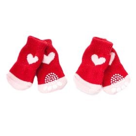 Dog Cat Heart Knitted Socks