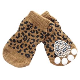 Dog Brown Leopard  Socks