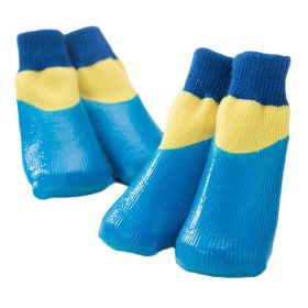 Waterproof Dog Paw Socks Blue 4 Pcs