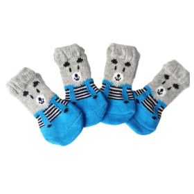 Dogs Socks Cute Blue Bear