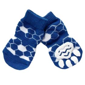 Dog Blue Football  Socks