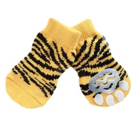 Dog Yellow Tiger Stripes Socks