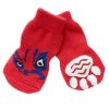 Dog Chinese Opera Face Socks, Red