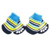 Blue Yellow Striped Pet Socks 4-Pack