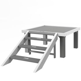 PawHut Wooden Dog Training Platform with Ladder