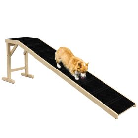 PawHut Pet Bed Ramp with Carpet Grip