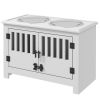 Dog Feeding Cabinet with Built-In Bowls