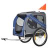 Pet Bike Trailer with Off-Road Wheels & Mesh Doors