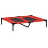 Elevated Cooling Dog Cot Mesh Pet Bed Red