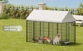 Large Dog Pen Outdoor Metal Fence with Roof