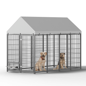 Large Dog Pen Outdoor Metal Fence with Roof