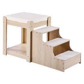 Pet Bunk Bed with Stairs for Dogs and Cats